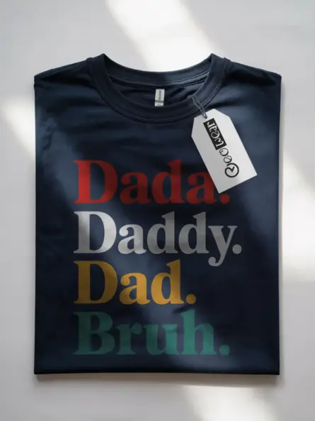 Navy front view buy sarcastic dad titles black graphic tee graphic tee for dads with multiple titles