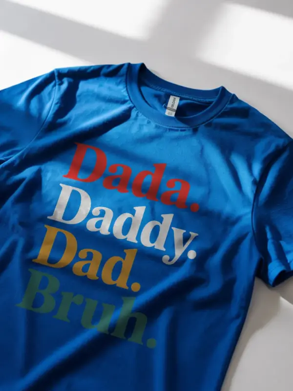 Royal Blue back view buy sarcastic dad titles black graphic tee graphic tee for dads with multiple titles