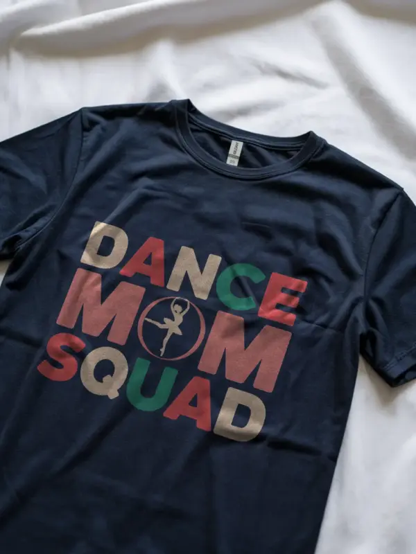 Navy dance mom squad shirt – proud parent tee