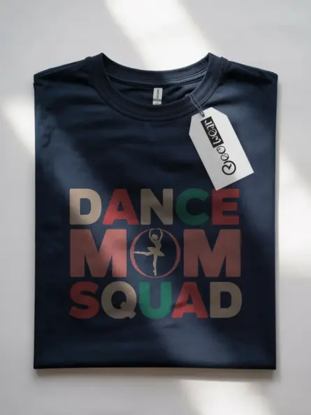 Navy dance mom squad shirt – proud parent tee