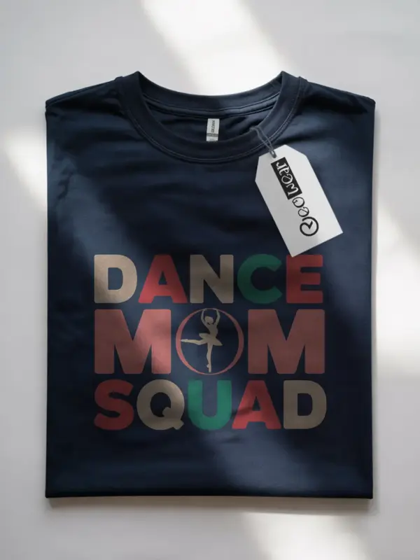 Navy dance mom squad shirt – proud parent tee