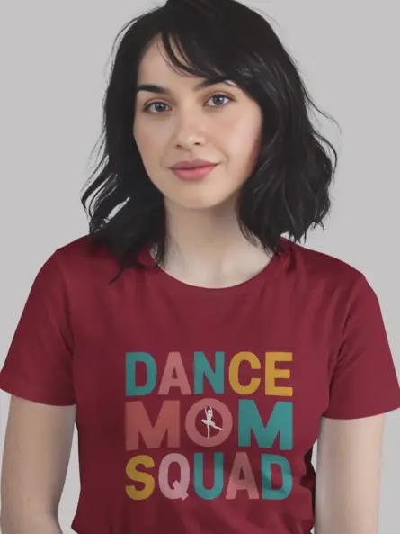 Red dance mom squad tee – proud dance mom shirt