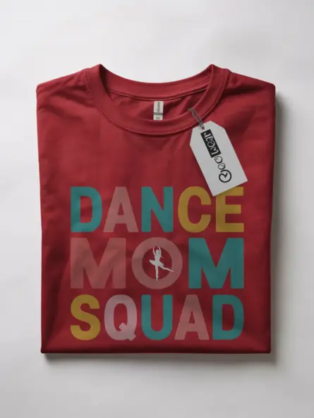 Red dance mom squad tee – proud dance mom shirt
