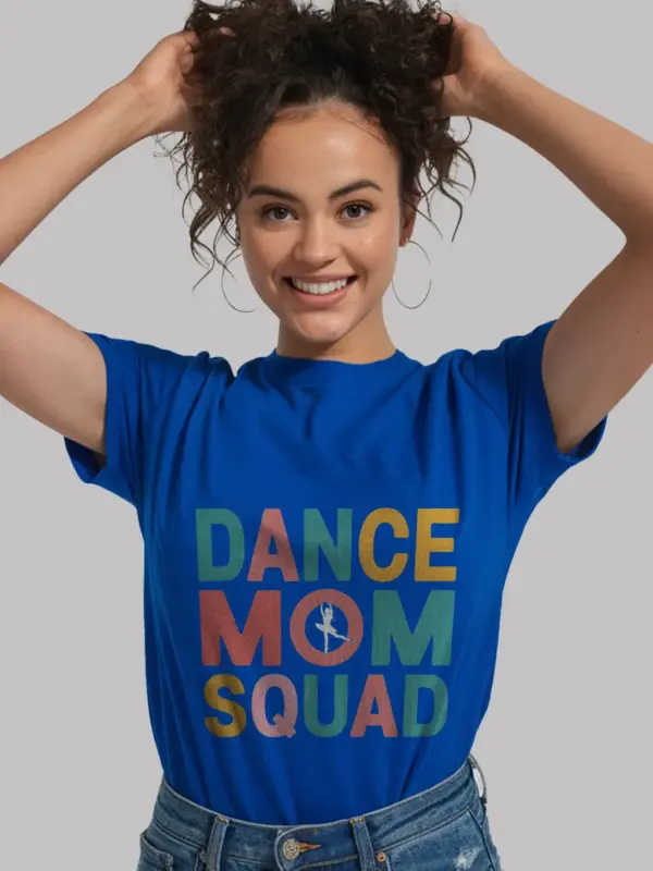 Royal blue dance mom squad tee – dance mama gift