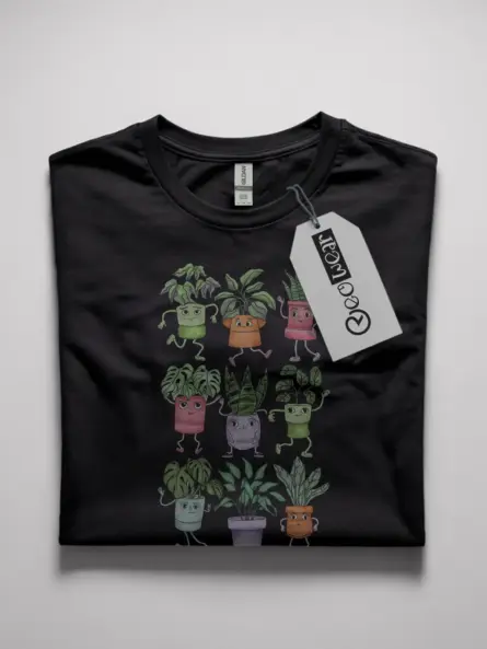 Dancing Plants Shirt in Black – Funny Gardening T-Shirt