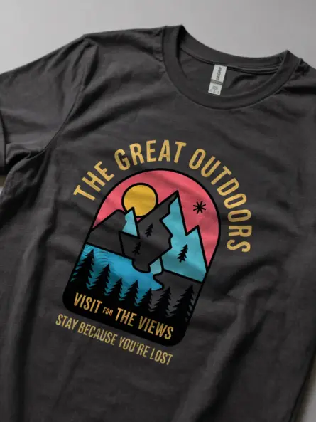 Dark Heather buy vintage outdoor adventure t-shirt nature-themed shirt