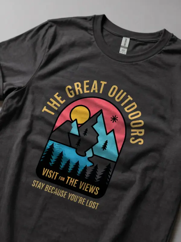 Dark Heather buy vintage outdoor adventure t-shirt nature-themed shirt