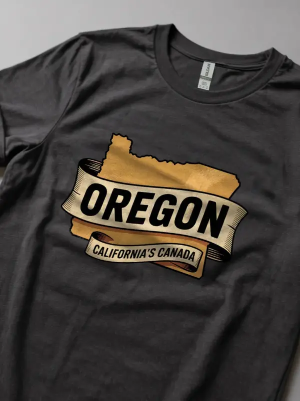 Dark Heather Oregon State Pride T-Shirt northwest local pride shirt