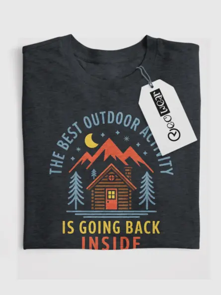 Dark heather the best outdoor activity funny introvert outdoor t-shirt