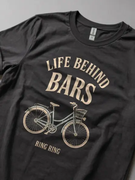 Dark heather vintage bicycle pun t-shirt minimalist bike shirt