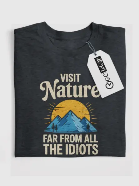Dark Heather funny vintage nature escape t-shirt outdoor humor shirt