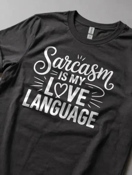 Dark Heather lifestyle sarcastic gift tee – sarcasm-love-language-t-shirt-