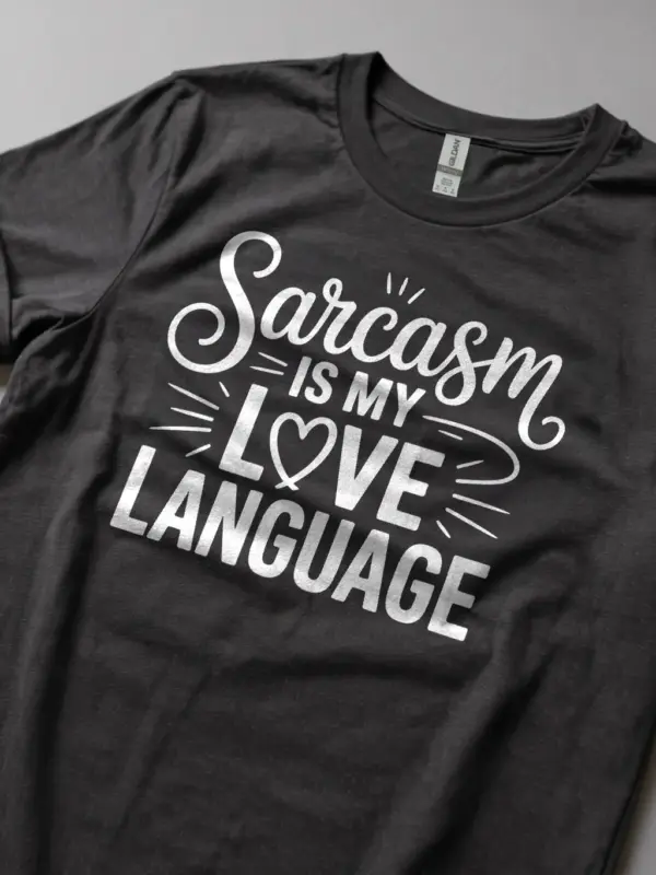 Dark Heather lifestyle sarcastic gift tee – sarcasm-love-language-t-shirt-