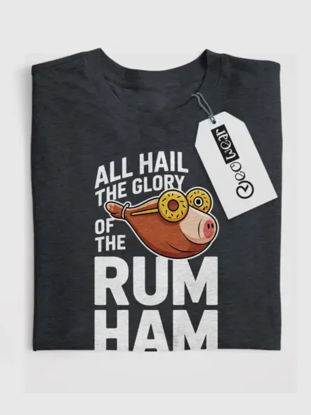 Dark Heather lifestyle view rum ham its always sunny t-shirt internet meme clothing