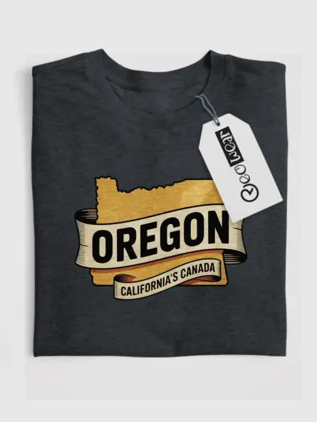 Dark Heather Oregon State Pride T-Shirt quirky oregon transplant t-shirt