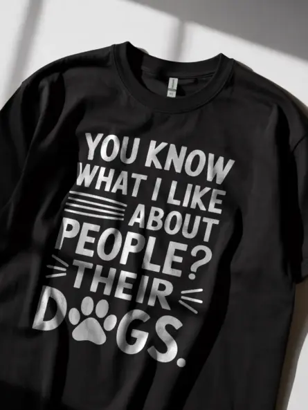 Dog owner t-shirt in black – funny dog lover tee
