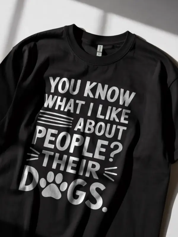 Dog owner t-shirt in black – funny dog lover tee