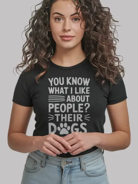 Dog owner t-shirt in black – funny dog lover tee