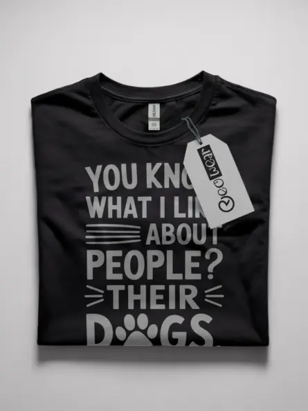 Dog owner t-shirt in black – funny dog lover tee