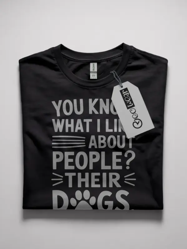 Dog owner t-shirt in black – funny dog lover tee