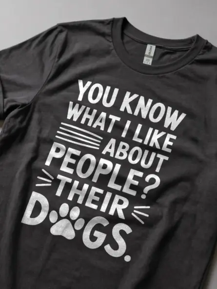 Dark heather dog owner t-shirt – dog parent gift