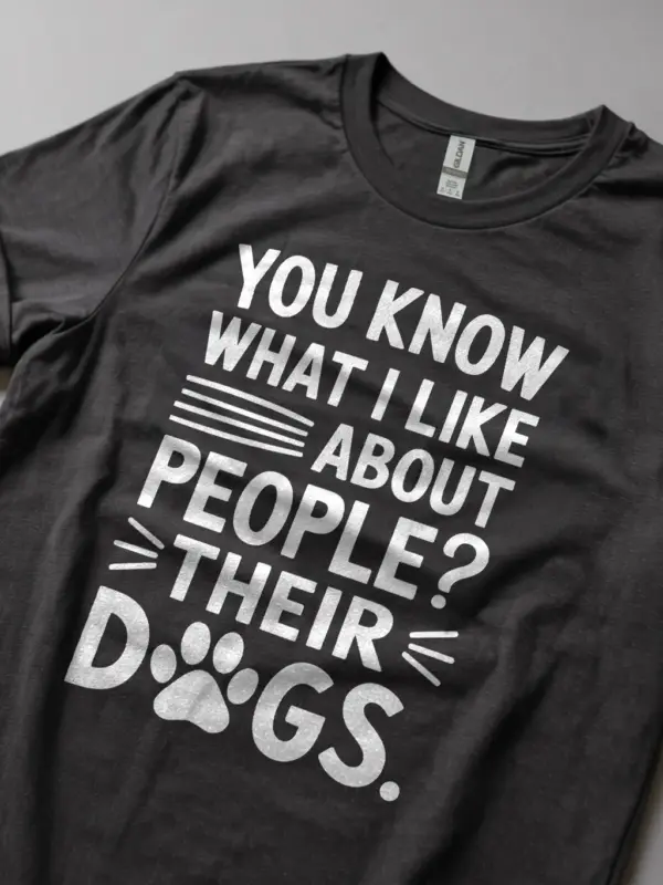 Dark heather dog owner t-shirt – dog parent gift