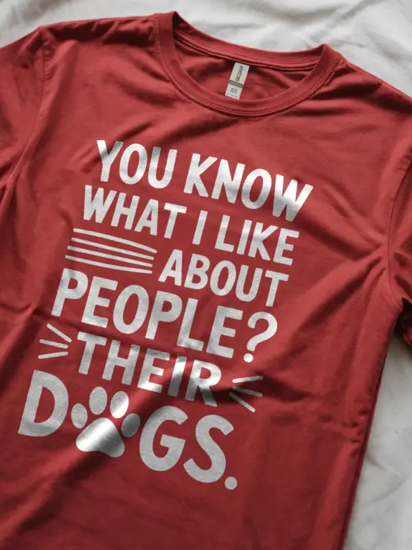 Red dog owner t-shirt – dog mom dad tee