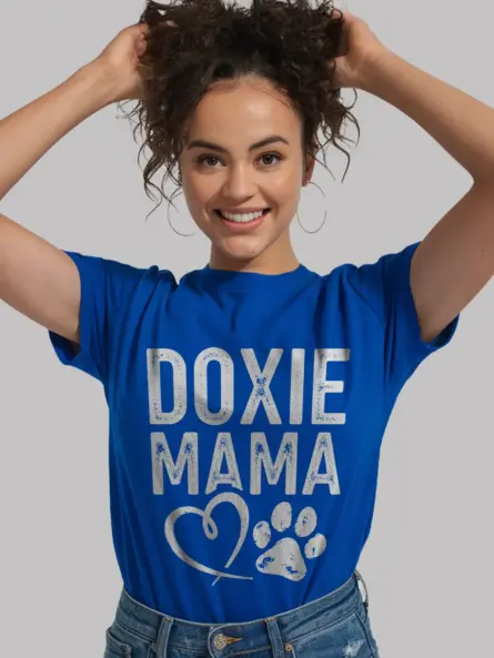 Royal blue doxie mama shirt – dachshund mom gift