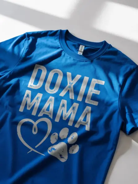 Royal blue doxie mama shirt – dachshund mom gift