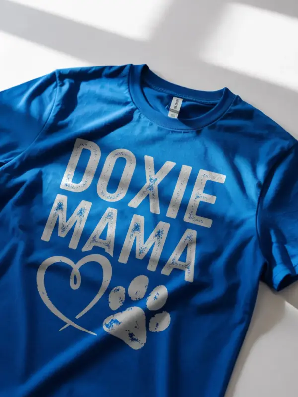 Royal blue doxie mama shirt – dachshund mom gift