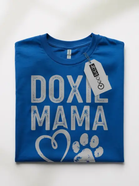 Royal blue doxie mama shirt – dachshund mom gift