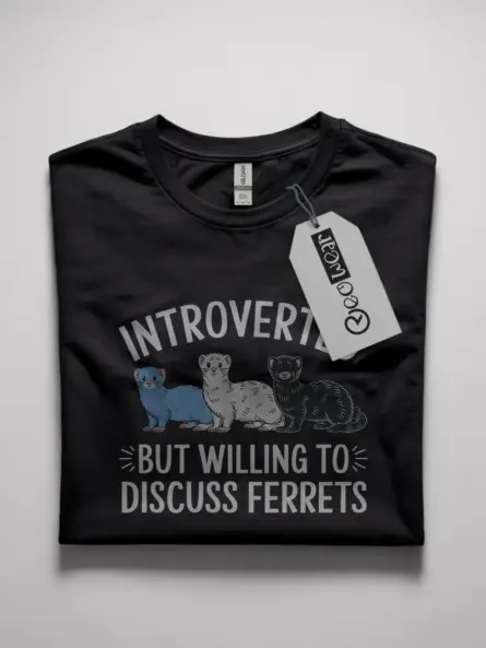 Ferret enthusiast shirt in black – cute animal tee