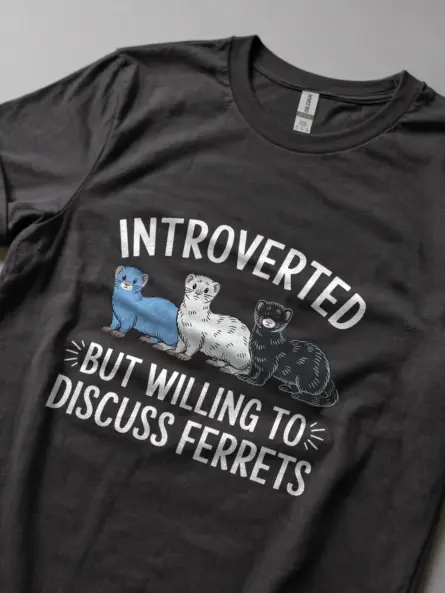 Dark heather ferret enthusiast shirt – playful gift