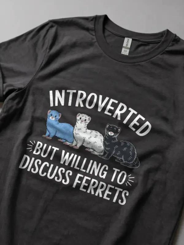 Dark heather ferret enthusiast shirt – playful gift