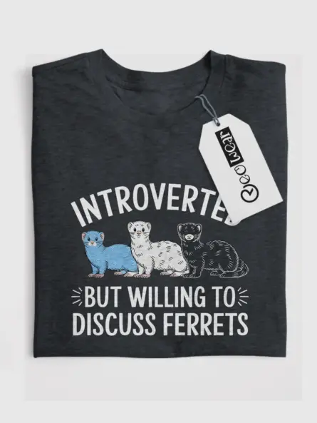 Dark heather ferret enthusiast shirt – playful gift