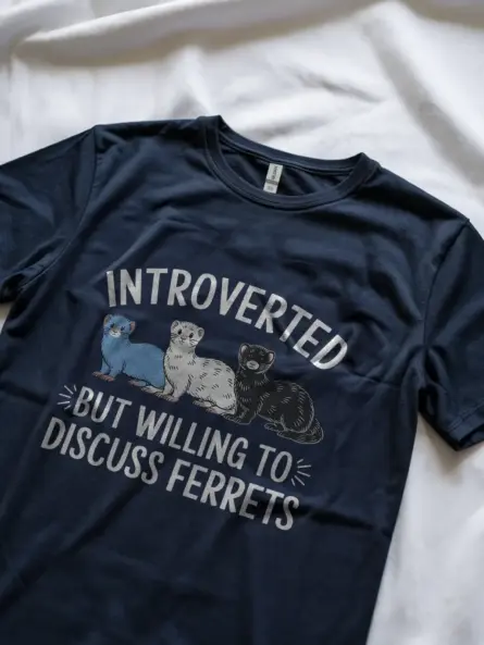 Navy ferret enthusiast shirt – funny animal tee