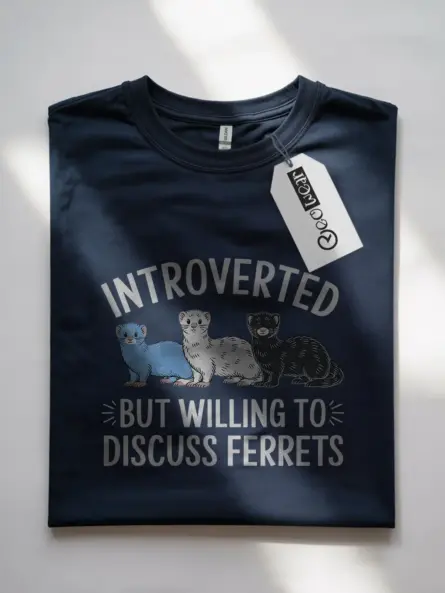 Navy ferret enthusiast shirt – funny animal tee