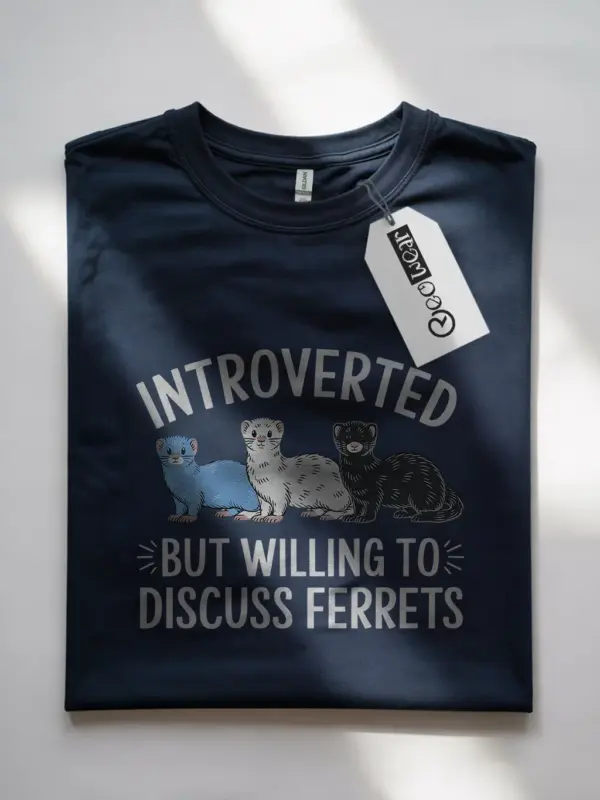 Navy ferret enthusiast shirt – funny animal tee