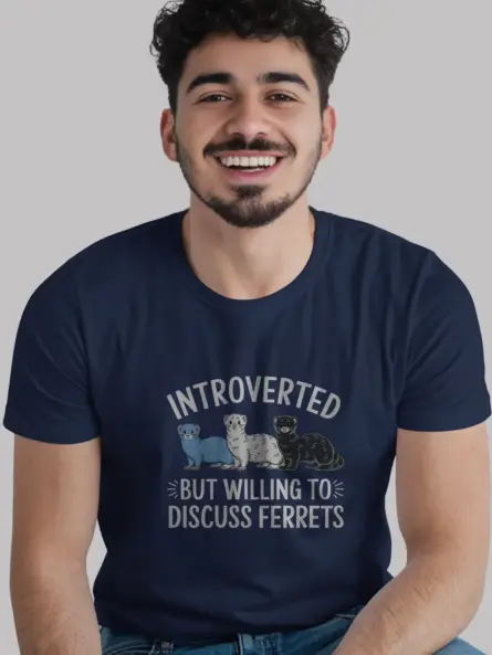 Navy ferret enthusiast shirt – funny animal tee
