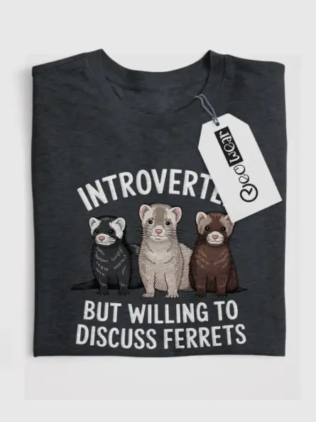 Ferret lover shirt in dark heather – cute animal tee
