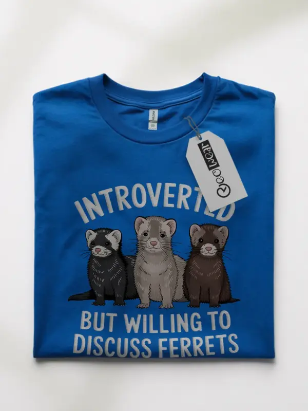 Royal blue ferret lover shirt – funny ferret lover gift