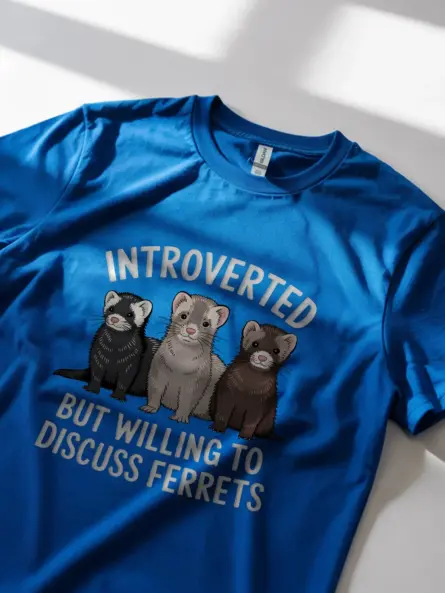 Royal blue ferret lover shirt – funny ferret lover gift