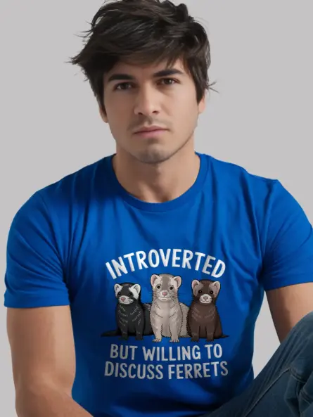 Royal blue ferret lover shirt – funny ferret lover gift