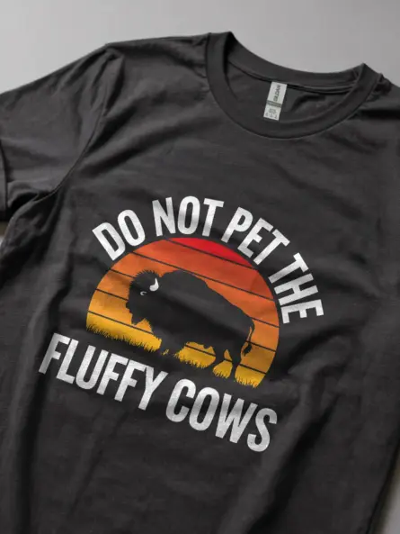 Dark heather fluffy cows shirt – animal lover gift