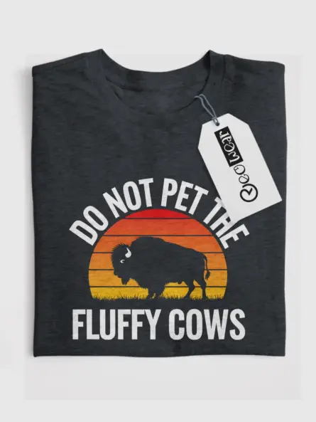 Dark heather fluffy cows shirt – animal lover gift