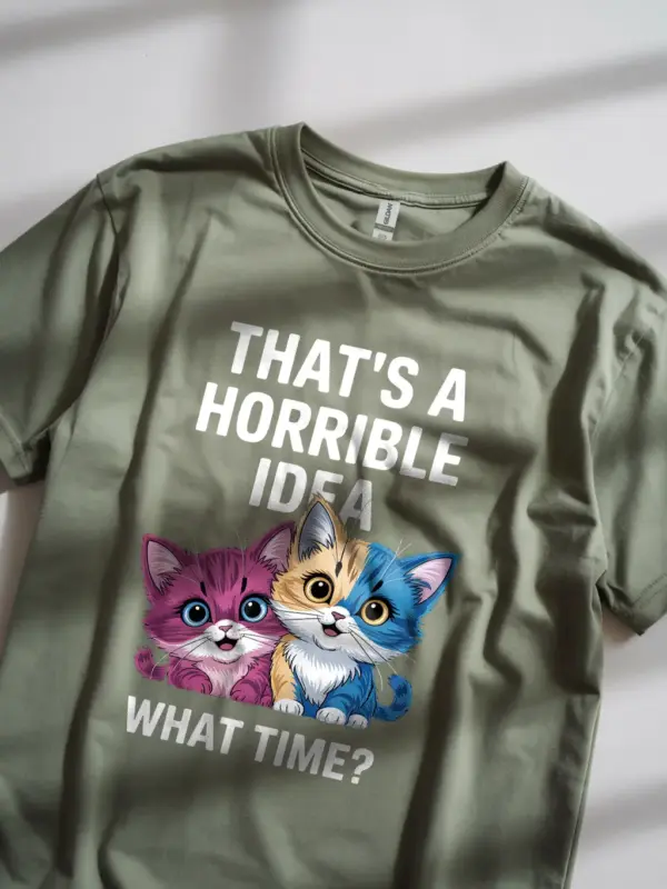 Military green funny cat shirt – humorous cat lover gift