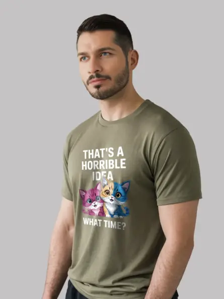 Military green funny cat shirt – humorous cat lover gift