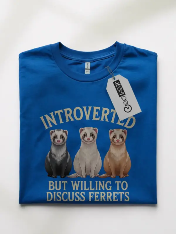 Royal blue funny ferret shirt – ferret enthusiast t-shirt