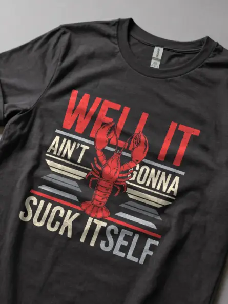 Dark heather funny lobster t-shirt – crawfish lover gift