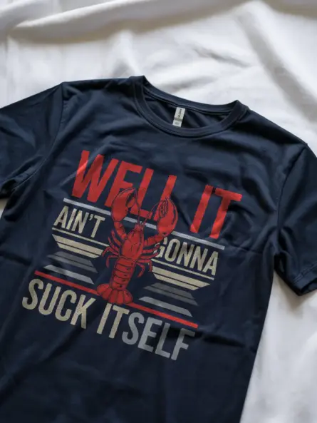 Navy funny lobster t-shirt – seafood enthusiast shirt